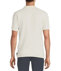 Rowm Short Sleeve Textured Solid Snit Shirt