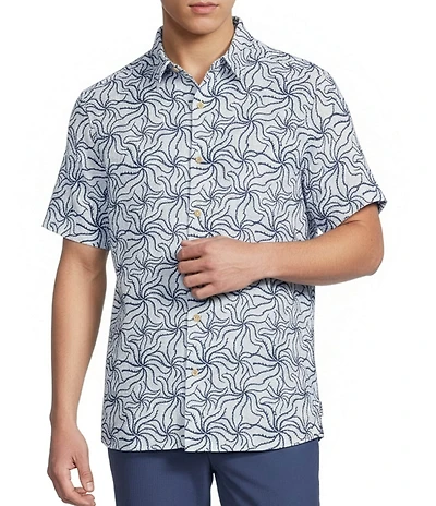 Rowm Short Sleeve Textured Swirl Print Shirt