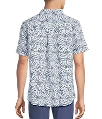 Rowm Short Sleeve Textured Swirl Print Shirt