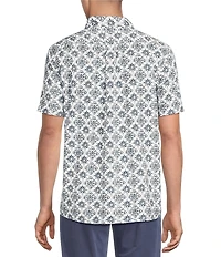 Rowm Short Sleeve Textured Tile Print Shirt