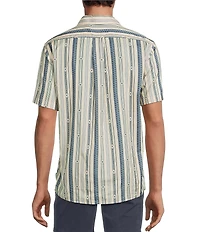 Rowm Short Sleeve Western Stripe Print Shirt