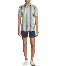 Rowm Short Sleeve Western Stripe Print Shirt
