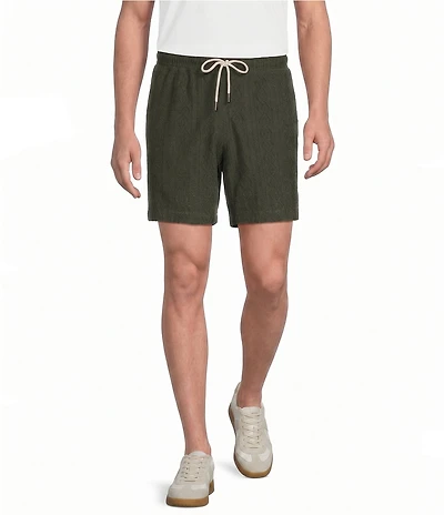 Rowm Solid Terry 7#double; Inseam Shorts