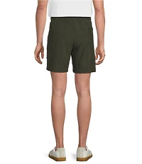 Rowm Solid Terry 7#double; Inseam Shorts