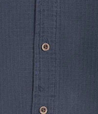 Rowm Solid Texture Short Sleeve Point Collar Button Front Shirt