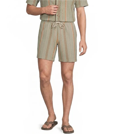 Rowm Striped 7#double; Inseam Shorts