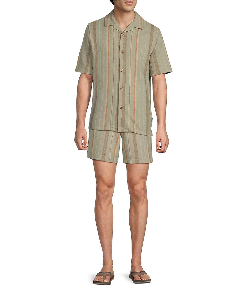 Rowm Striped 7#double; Inseam Shorts