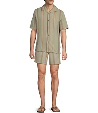 Rowm Striped 7#double; Inseam Shorts