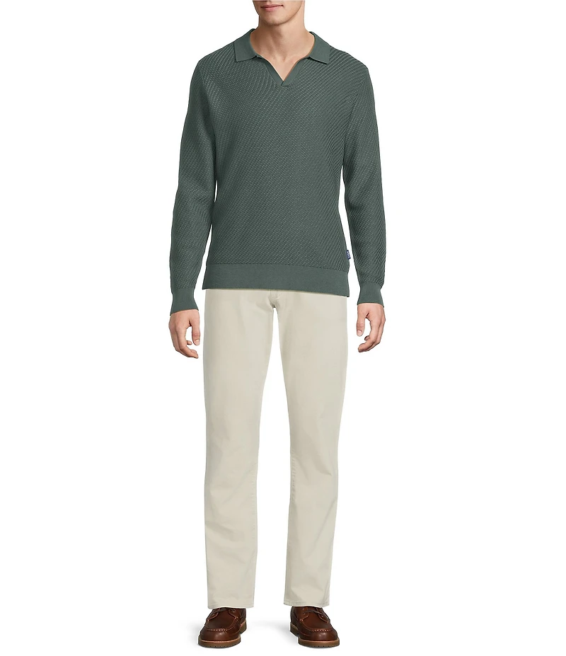 Rowm Textured Johnny Collar Sweater
