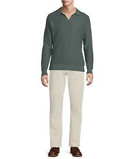 Rowm Textured Johnny Collar Sweater