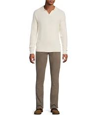 Rowm Textured Johnny Collar Sweater