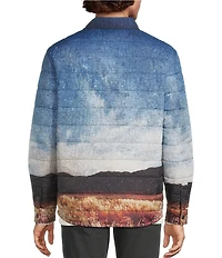 Rowm The Drifter Long Sleeve Western Landscape Printed Scenic Shirt Jacket