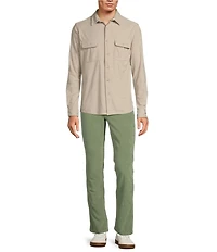 Rowm The Keeper Long Sleeve Solid Jersey Button Down Knit Shirt