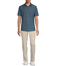 Rowm Tourister Rec & Relax Short Sleeve Medallion Print Shirt