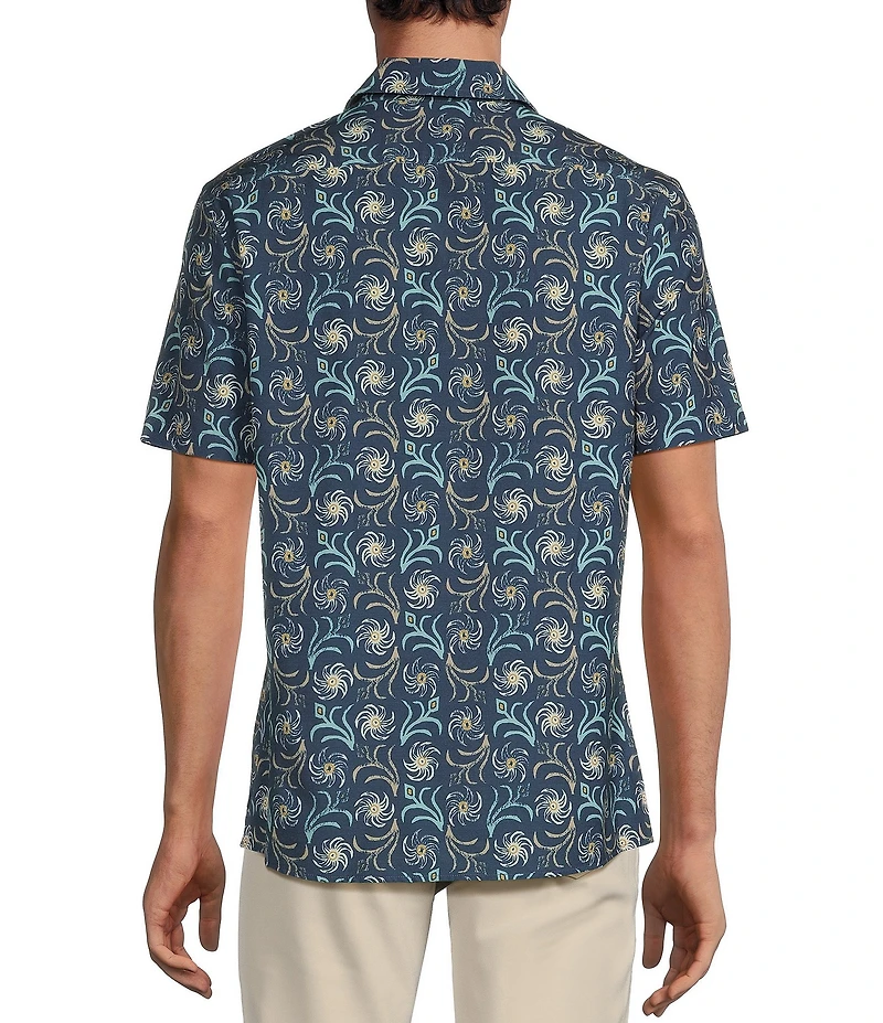 Rowm Tourister Rec & Relax Short Sleeve Swirl Print Shirt