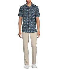 Rowm Tourister Rec & Relax Short Sleeve Swirl Print Shirt