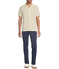 Rowm Tourister Short Sleeve Eyelet Button Front Shirt