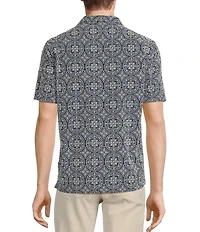 Rowm Tourister Short Sleeve Eyelet Solid Button-Front Shirt
