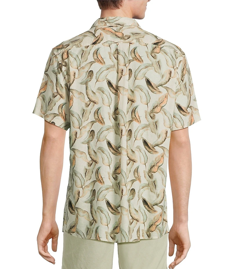 Rowm's Outsider's Oasis Short Sleeve Banana Leaf Print Shirt