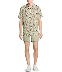 Rowm's Outsider's Oasis Short Sleeve Banana Leaf Print Shirt