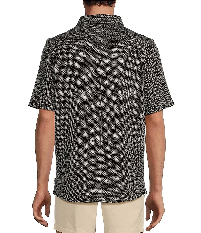 Rowm's Outsider's Oasis Short Sleeve Jacquard Weekender Coatfront