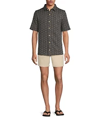 Rowm's Outsider's Oasis Short Sleeve Jacquard Weekender Coatfront
