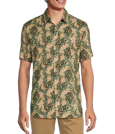 Rowm's Outsider's Oasis Short Sleeve Medium Floral Print Shirt