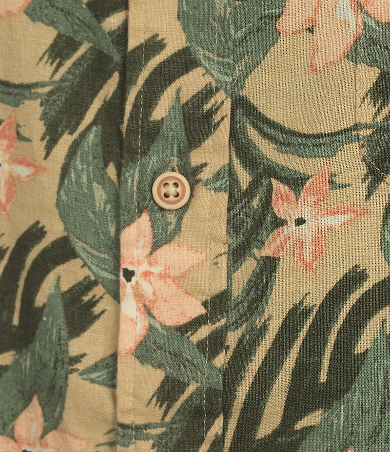 Rowm's Outsider's Oasis Short Sleeve Medium Floral Print Shirt