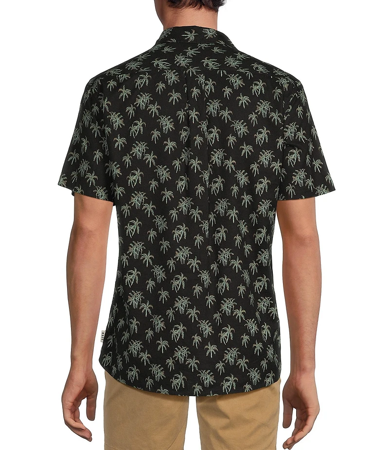 Rowm's Outsider's Oasis Short Sleeve Mini Palm Print Shirt