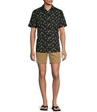 Rowm's Outsider's Oasis Short Sleeve Mini Palm Print Shirt
