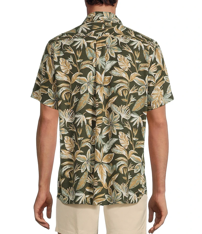Rowm's Outsider's Oasis Short Sleeve Palm Print Shirt