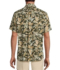 Rowm's Outsider's Oasis Short Sleeve Palm Print Shirt