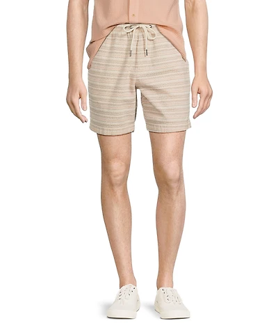 Rowm's Outsider's Oasis Slub Striped 7#double; Inseam Shorts