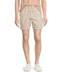Rowm's Outsider's Oasis Slub Striped 7#double; Inseam Shorts