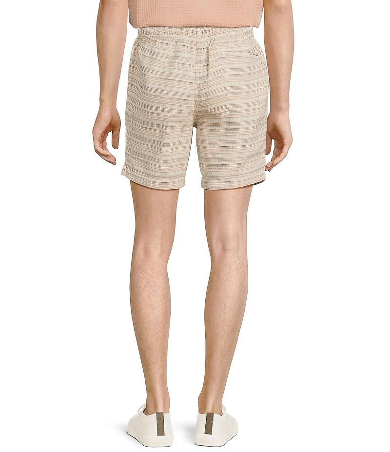 Rowm's Outsider's Oasis Slub Striped 7#double; Inseam Shorts