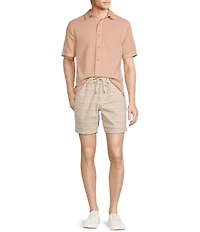 Rowm's Outsider's Oasis Slub Striped 7#double; Inseam Shorts