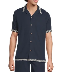 Rowm Short Sleeve Embroidered Camp Shirt