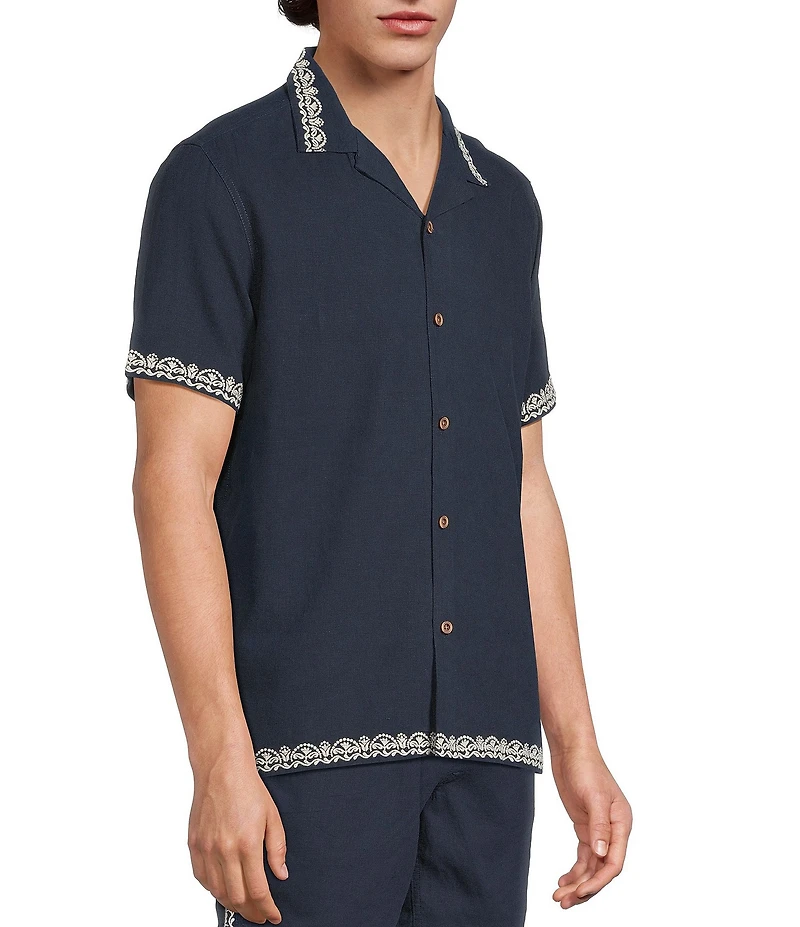 Rowm Short Sleeve Embroidered Camp Shirt