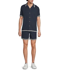 Rowm Short Sleeve Embroidered Camp Shirt