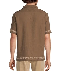 Rowm's Short Sleeve Placed Palm Camp Shirt