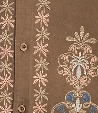 Rowm's Short Sleeve Placed Palm Camp Shirt