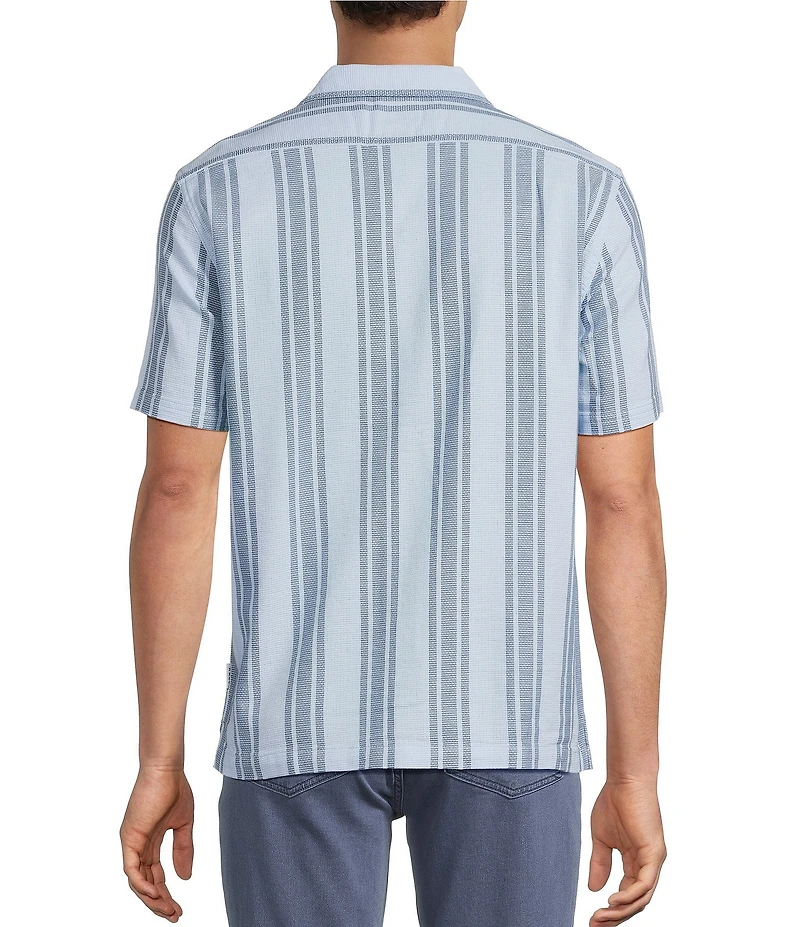 Rowm Short Sleeve Tonal Open Weave Shirt
