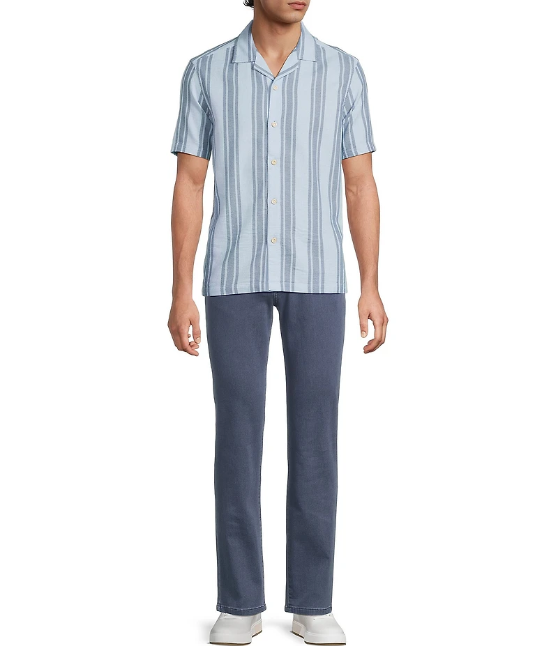 Rowm Short Sleeve Tonal Open Weave Shirt