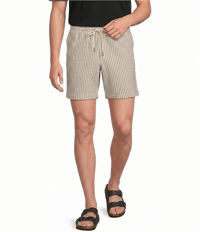 Vertical Stripe 7#double; Inseam Dobby Shorts