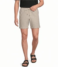 Vertical Stripe 7#double; Inseam Dobby Shorts