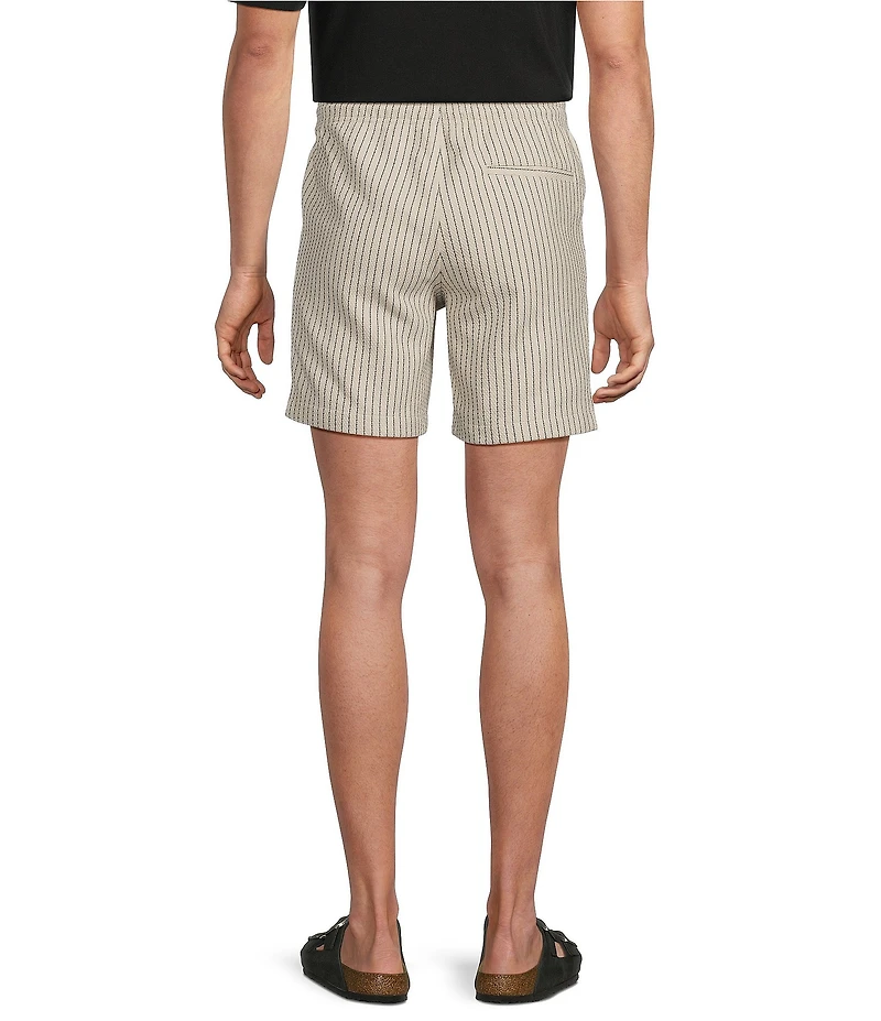 Vertical Stripe 7#double; Inseam Dobby Shorts