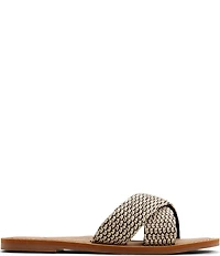 Roxy Andreya Woven Raffia Cross Band Slide Sandals