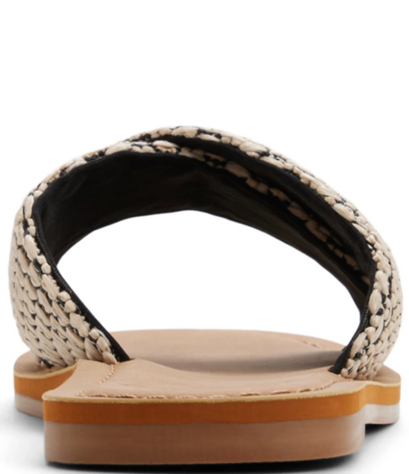 Roxy Andreya Woven Raffia Cross Band Slide Sandals
