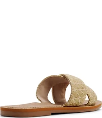 Roxy Andreya Woven Raffia Cross Band Slide Sandals