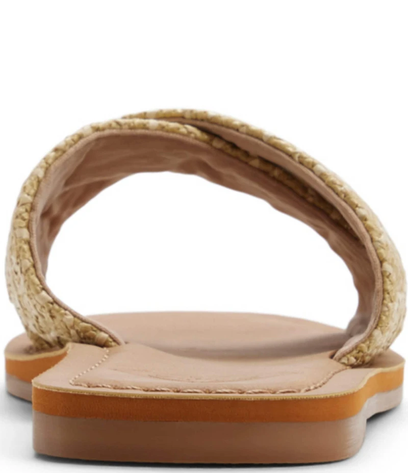 Roxy Andreya Woven Raffia Cross Band Slide Sandals